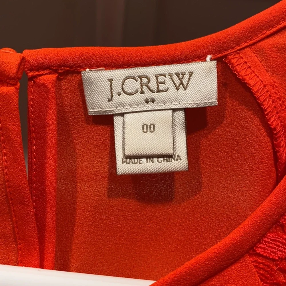 J Crew orange reddish blouse